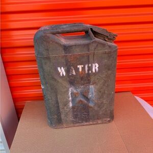 Vintage 1950’s Metal War Era Military Jerry Water Can ~ Good Condition